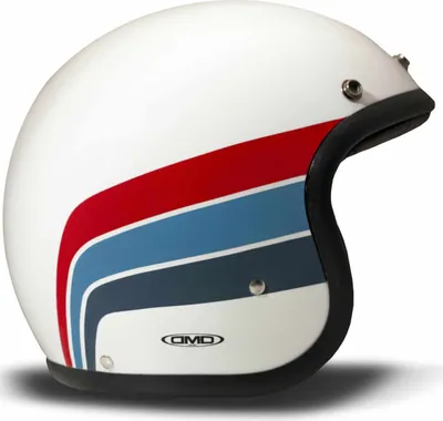 Image de Casque jet Cafe Racer DMD Vintage Artemis Blanc brillant taille S