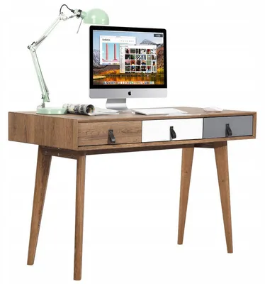 Immagine prodotto di Scrivania elegante con ampio piano di lavoro, cassetti e struttura in legno robusta