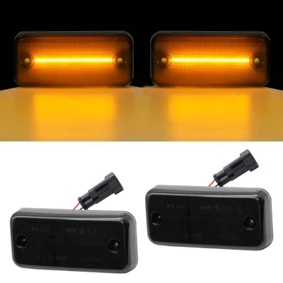 2x LED Seitenbegrenzungsleuchten Schwarz für DAF 45 55 65 75 85 95 105 ab 1998 – Produktansicht