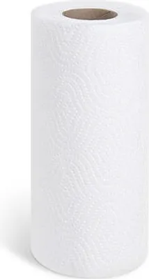 Produktbild von 80x Küchenrolle 2-lagig geprägt weiß Ø10,5cm  23cm x 11m 50 BlattMix