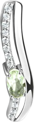 Produktbild von F Anhänger 925/- Sterling Silber 2,1cm weiß Zirkonia 371240695R