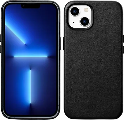 Image de Icarer Case Etui en cuir pour Iphone 14 Plus Noir (compatible Magsafe)