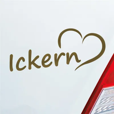 Produktbild von Auto Aufkleber Ickern 18x8 cm Gold Sticker Heckscheibenaufkleber