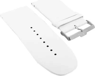 Produktbild von Jacques Lemans Uhrenarmband Leder weiß glatt ohne Naht 1-1482B 1-1482