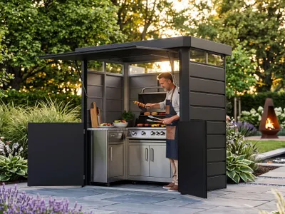 Produktbild von Metall Grillhaus Modell GrillCube 3,26 m² Anthrazit