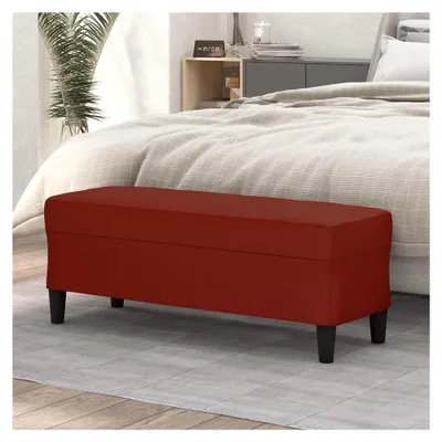 Produktbild von Bussandri Exclusive - Sitzbank Weinrot 100 x 35 x 41 cm aus Kunstleder