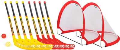 Produktbild von Fun-Hockey Set: 8 Schläger + 8 Bälle + 2 Tore Maxi