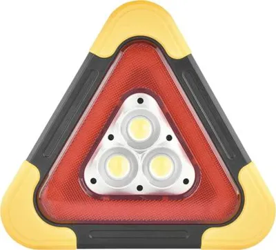 Obrázek produktu pro EMOS Nabíjecí výstražný LED trojúhelník s 5 režimy svícení a USB kabelem, multifunkční nouzové světlo s funkcí powerbanky, P4010
