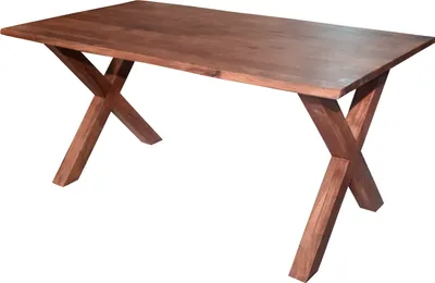 Produktbild von Esstisch Akazie nussbaumfarben 180 x 90 cm X-Holzgestell MURCIA