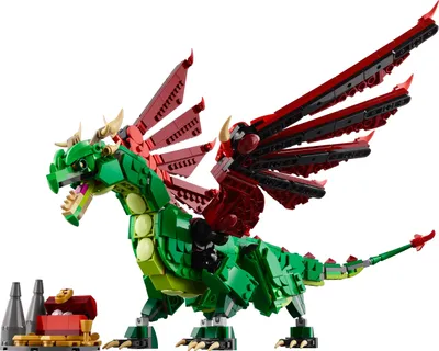 Produktbild von LEGO Creator 3in1 Grüner Drache - Spielzeug - Umbaubar in Spielzeug Seeschlange oder Phönix Figur - Bauspielzeug mit Tieren für Kinder - Geburtstagsgeschenk für Jungen und Mädchen ab 9 Jahren 31161