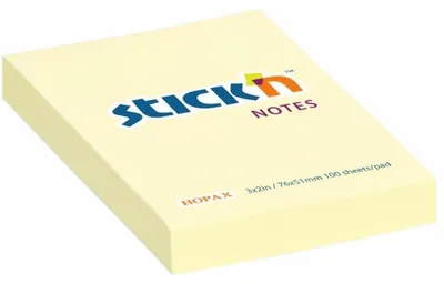 Produktbild von Hopax gelbe Haftnotizen - 76 x 51 mm / 100 Zettel