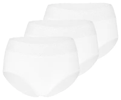 Produktbild von Speidel 3er-Pack Natalie Taillen Slip Baumwolle sorgt für einen weichen Tragekomfort, Verspielter Spitzenbund für femininen Look, Nahtlose Verarbeitung für uneingeschränkte Bewegungsfreiheit