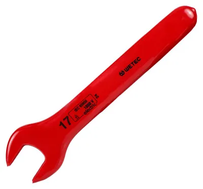 Produktbild von WETEC Einmaulschlüssel, DIN 7446, Schlüsselweite 17 mm, 1.000 V/VDE/GS