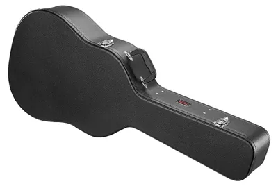 Immagine prodotto di Custodia per chitarra VEVOR, 110 cm, custodia rigida a forma di zucca, rivestimento in PVC, per chitarre acustiche alte da 99 a 104 cm, nera