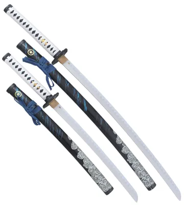 Produktbild von Pack Katana und Wakizashi von Jin Sakai Repliken Schwerter Ghost of Tsushima Cosplay - Klinge aus Holz