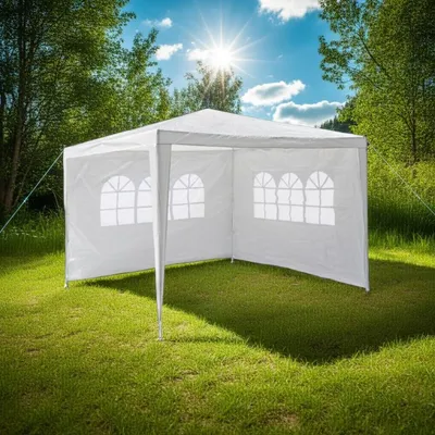 Obrázek produktu pro Garthen Zahradní párty stan, bílý, 3 x 3 m