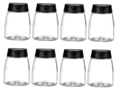 Produktbild von Gewürzstreuer-Set, 8 Glasbehälter mit Doppeldeckel für Küche und Grill