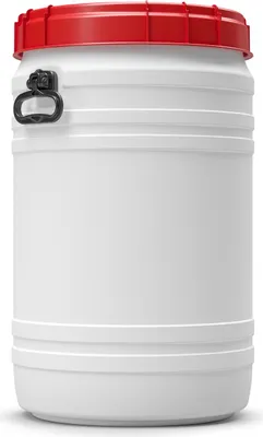 Produktbild von 75 Liter Weithalsfass Tonne Drehdeckelfass Schraubdeckelfass weiß (75 CT SW)