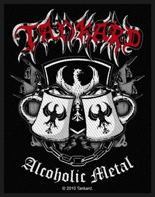 Metal-Patch, Alkohol-Motiv, 8 x 10 cm, Metall, 1 Stück