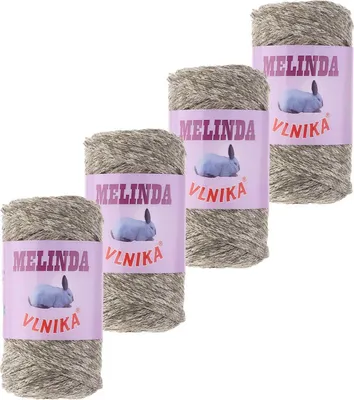 Produktbild von 4 x 250g Strickgarn Melinda mehrfarbig Strickwolle Baumwollmischgarn Wolle