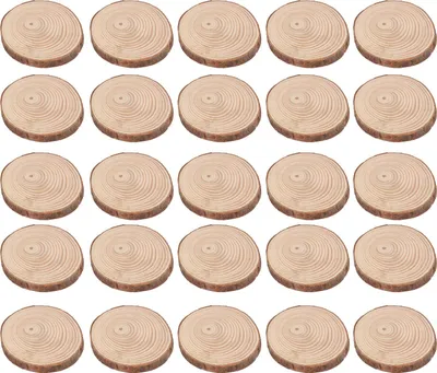 Zdjęcie produktu dla 25 sztuk drewnianych podkładek pod kubki sosnowe rekwizyty do dekoracji domu ozdoba do biura m