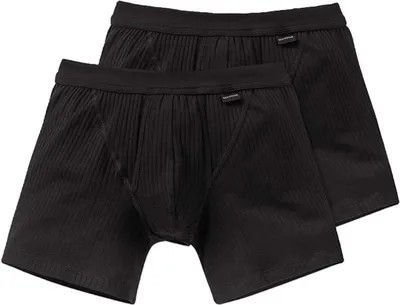 Produktbild von Schiesser 2er Pack Baumwolle Essentials Authentic Retro Short / Pant Flexibel und formstabil, Ein feines Nadelzug-Muster, In perfekt sitzender, elastischer Single-Jersey-Qualität