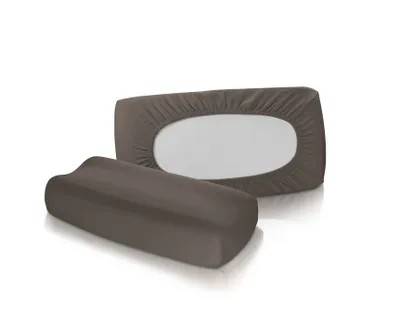 Produktbild von Fleuresse Vital-Comfort Jersey-Bezug für Nackenstützkissen espresso