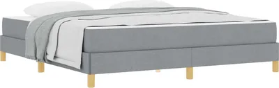 Produktbild von vidaXL Boxspringbett mit Matratze Hellgrau 180 x 200 cm Stoff