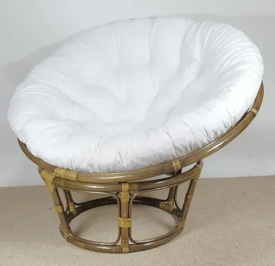 Produktbild von Rattani Rattansessel Rattan Papasan Sessel inkl. hochwertigen Polster D 110 cm darkbrown