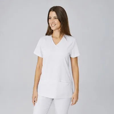Produktbild von Damen Schlupfkasack, Slim Fit, weiß, Gr. M : M : weiß : 72% Polyester 23% Viscose 5% Elasthan