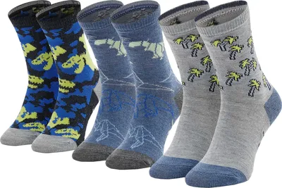 Produktbild von Skechers 3PPK Boys Casual Glow In The Dark Socks SK41078-9303, Socken, für Jungen, Mehrfarbig