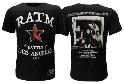 Zdjęcie produktu dla Koszulka Rage Against The Machine Battle Star – oficjalny gadżet – rozmiar M