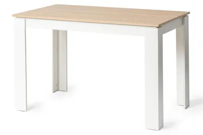 Produktbild von Esstisch 120x70x75cm Eiche-Weiß für 4 Personen