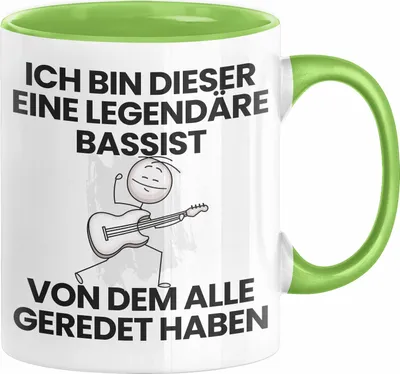 Produktbild von Bassist Geschenk Tasse Lustige Geschenkidee Geburtstag für Bassist Ich Bin Dieser Legendäre Bassist Von Dem Alle Geredet Haben Kaffee-Becher (Grün)