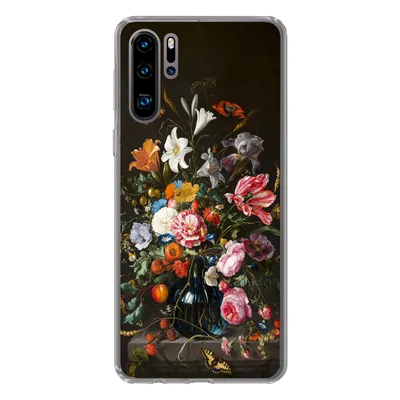 Produktbild von MuchoWow® Handyhülle Schutzhülle Hülle für Huawei P30 Pro Vase mit Blumen - Jan Davidsz de Heem - Kunst Silikon Softcase Handy Hülle - Schutzdeckel