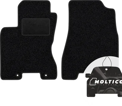 Produktbild von moto-MOLTICO Vorne Fußmatten Auto Velours Autoteppiche Schwarz Automatten Set 2-teilig passend für Nissan X-trail 2007-2013