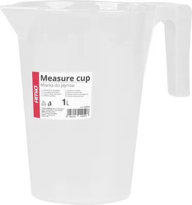 Produktbild von Flüssigkeitsmessbecher 1000ml mit Ausgießer & Griff, chemikalienresistent AMIO