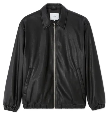 Produktbild von Celio Nuover Herren Kunstlederjacke mit Reißverschluss in Schwarz, Größe L