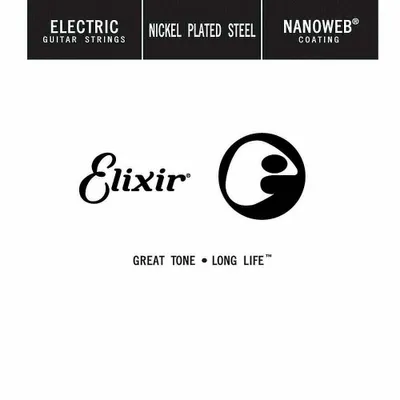 Zdjęcie produktu dla Elixir 15256 Electric Nickel Plated Steel NanoWeb .056 Pojedyncza struna do gitary