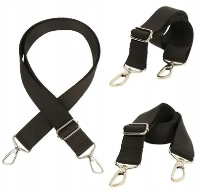 Produktbild von ZEPNIJ Taschenriemen 40mm Schwarz Verstellbar Silberne Beschläge