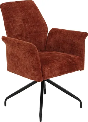 Produktbild von Hela Tische, Armlehnstuhl Drehstuhl Viktoria - Bezug Webstoff Copper - Spider Gestell drehbar - Komfortsitz Federkorb - XL Sitzbreite -120kg belastbar