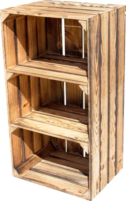 Produktbild von 2er Set Geflammter Hochschrank mit 2 Böden 68x40x31cm.Holzschrank,Obstkiste,Schrank,Holzkiste