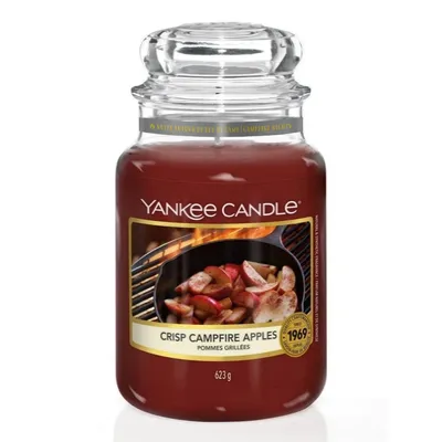 Produktbild von Yankee Candle Crisp Campfire Apples Duftkerze im Glas 623g fruchtiger Duft nach frischen Äpfeln