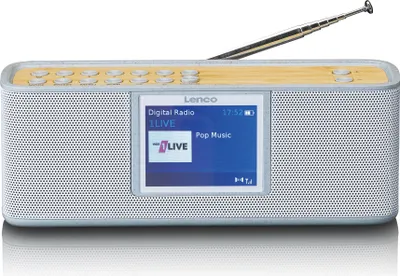 Produktbild von Lenco PDR-046GY - Eco DAB+ Radio mit Bluetooth® 5.0, weiß/bambus