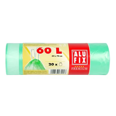 Immagine prodotto di AluFix, sacchi per bidoni da 60 litri 20 sacchi con coulisse, verde
