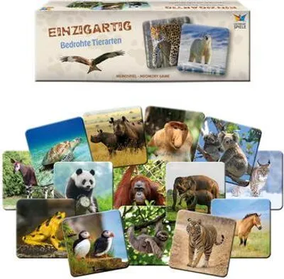 Produktbild von Einzigartig - Bedrohte Tierarten - Memospiel