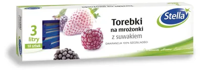 Zdjęcie produktu dla Stella Torebki na mrożonki z suwakiem 3L, 10 sztuk