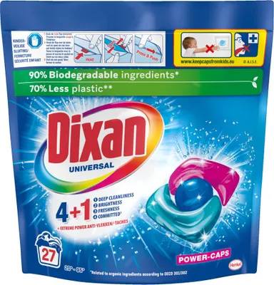 Produktbild von Dixan - Waschmittelkapseln - Universal - 27 Wäschen - 1 Stück