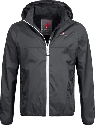 Produktbild von Höhenhorn Rigi Herren Regen Jacke Weißer Zipper Schwarz Gr L