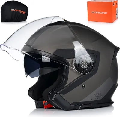 Obrázek produktu pro Přilba Jet se sluneční clonou | ORIGINE PALIO 2.0 SOLID | Přilba Jet s dvojitou clonou | Certifikát ECE 22.06 | Motocyklová přilba | XS (53-54cm)